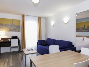 Apartment, 1 Bedroom (4 people) | 1 bedroom, desk, free cribs/infant beds, free WiFi