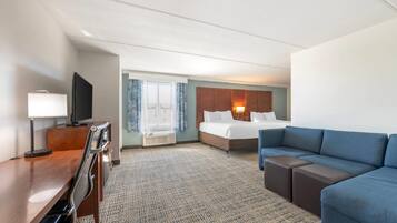 In-room safe, desk, laptop workspace, blackout drapes