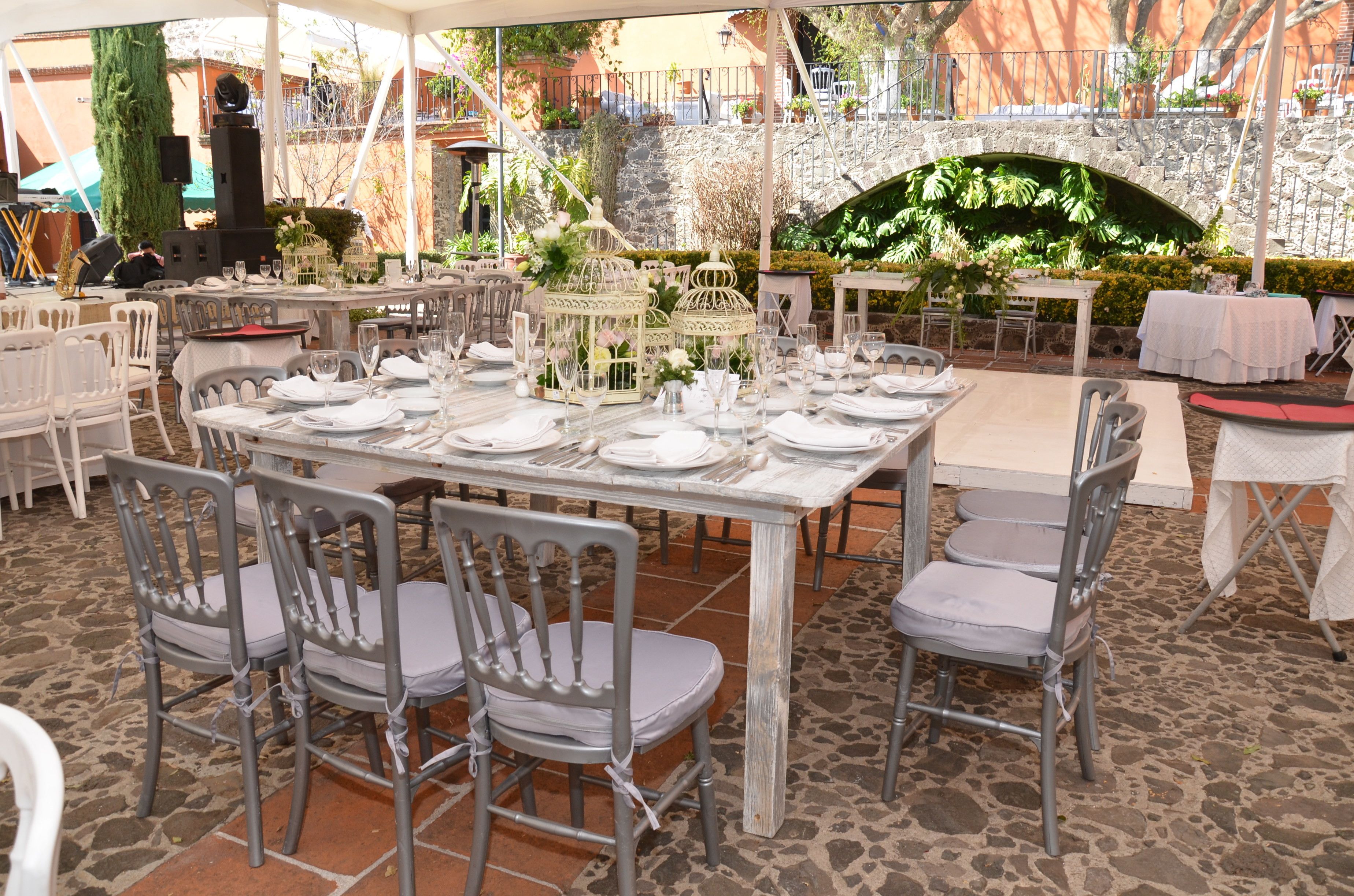 Outdoor wedding area