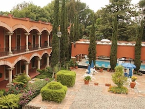 Terrace/patio - Hotel Mision Tlaxcala (Tlaxcala)