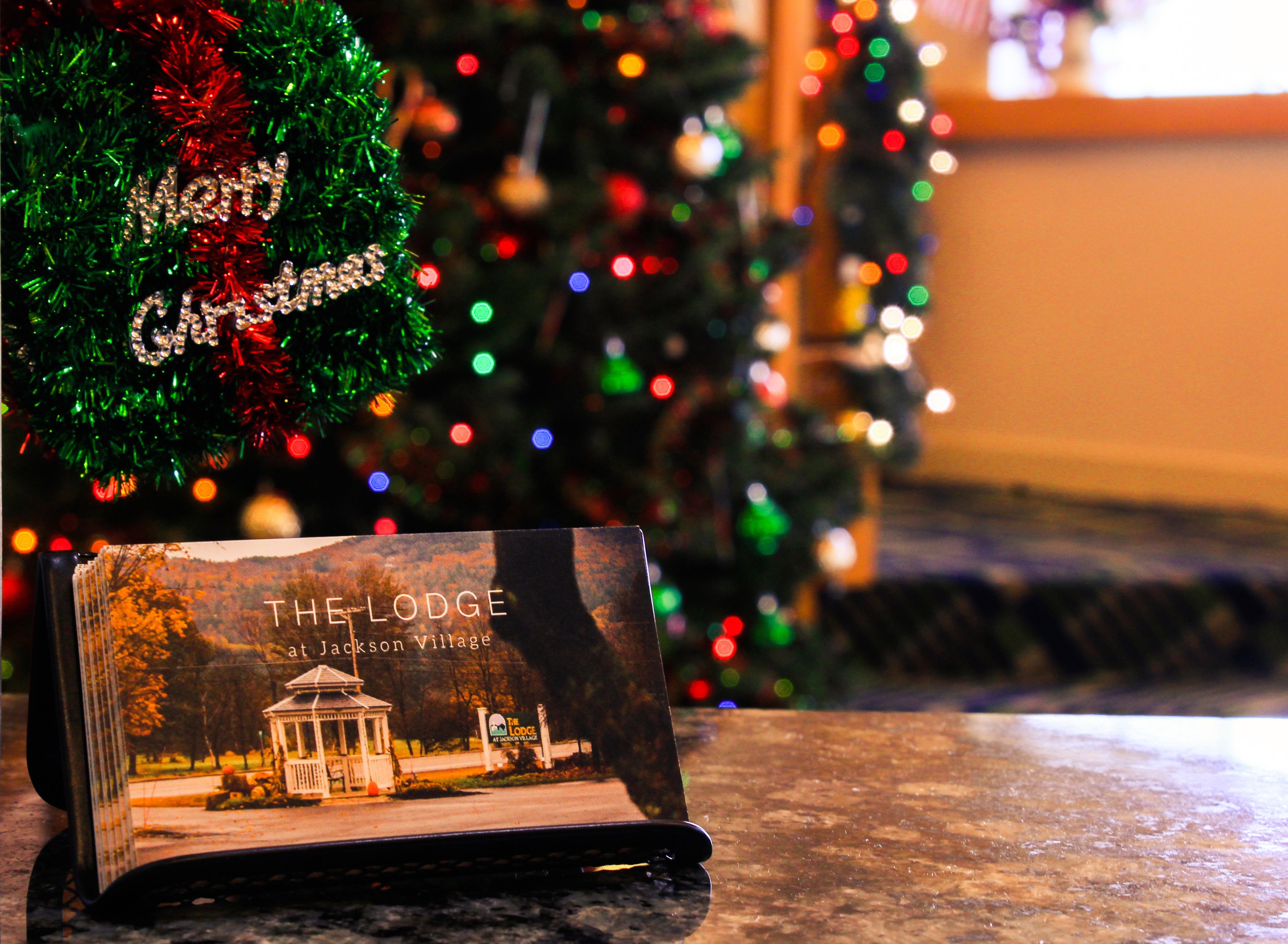Un folleto de The Lodge at Jackson Village.