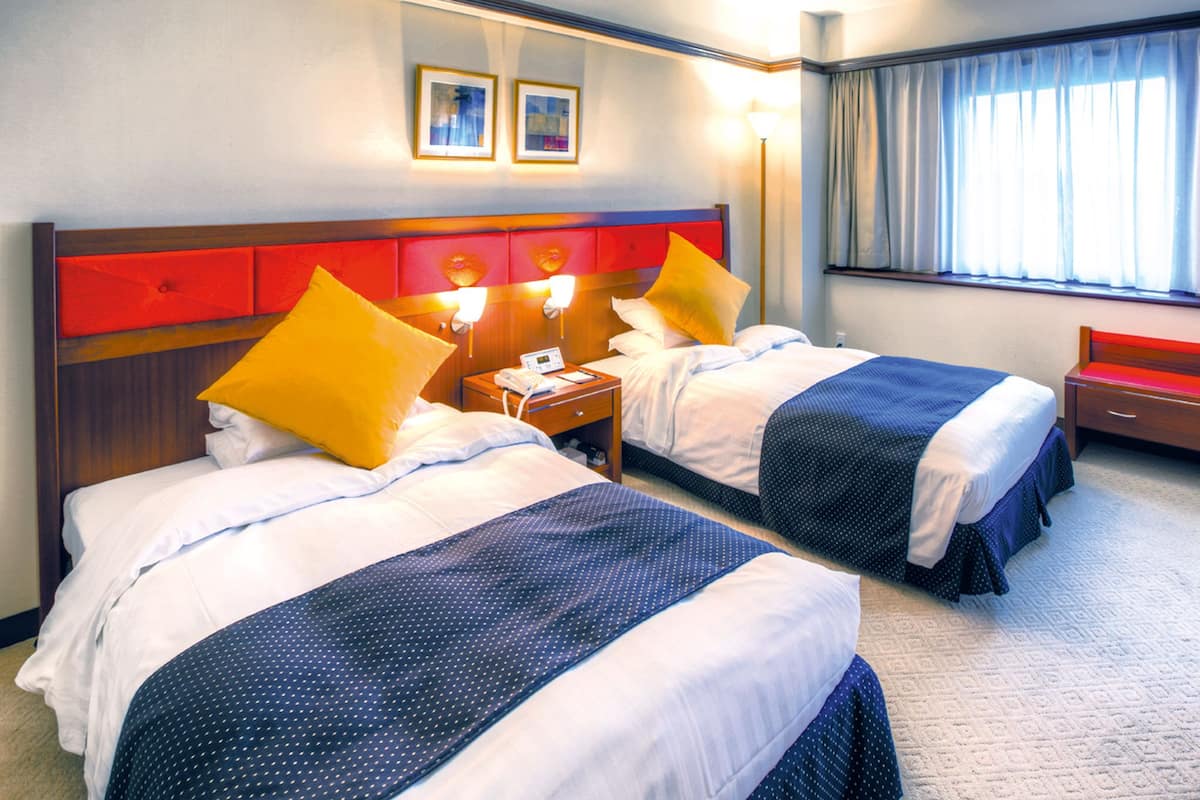 Standard Twin Room, City View | 1 bedroom, down duvets, desk, blackout curtains