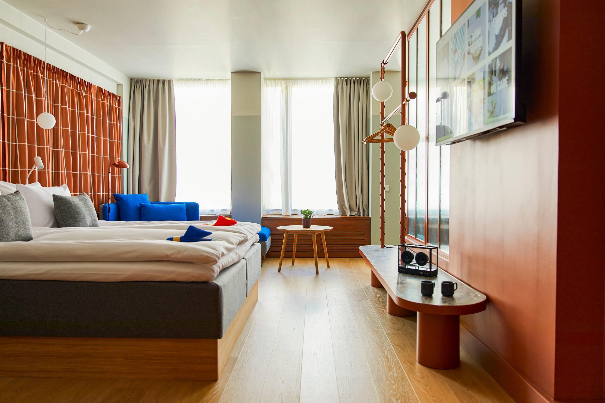 客房, 1 张双人床 (Hobo | Large) | 高档床上用品、羽绒被、遮光窗帘、熨斗/熨衣板