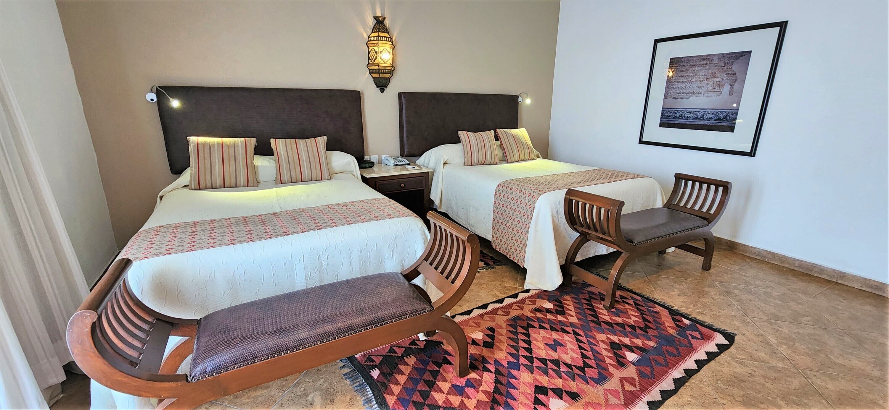 deluxe room, 2 double beds | premium bedding, minibar, in-room safe, individually furnished