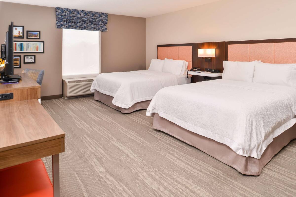 In-room safe, desk, laptop workspace, blackout drapes