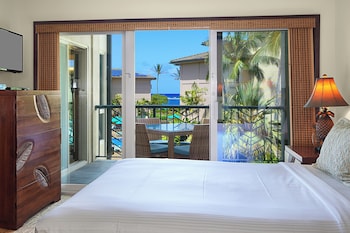 Condo, 2 Bedrooms, Partial Ocean View (3 Bath) | In-room safe, individually decorated, individually furnished at Waipouli Beach Resorts & Spa Kauai by OUTRIGGER