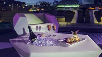 Poolside views, open daily