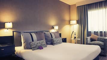 Down duvets, Tempur-Pedic beds, minibar, in-room safe