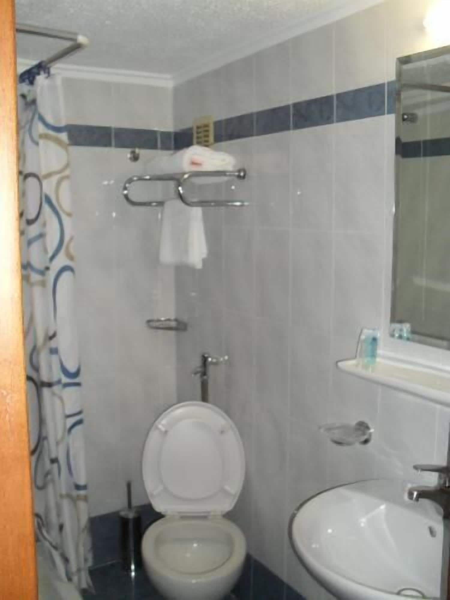 shower, eco-friendly toiletries, hair dryer, towels