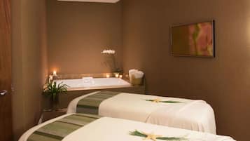 Couples treatment rooms, steam room, body treatments, aromatherapy