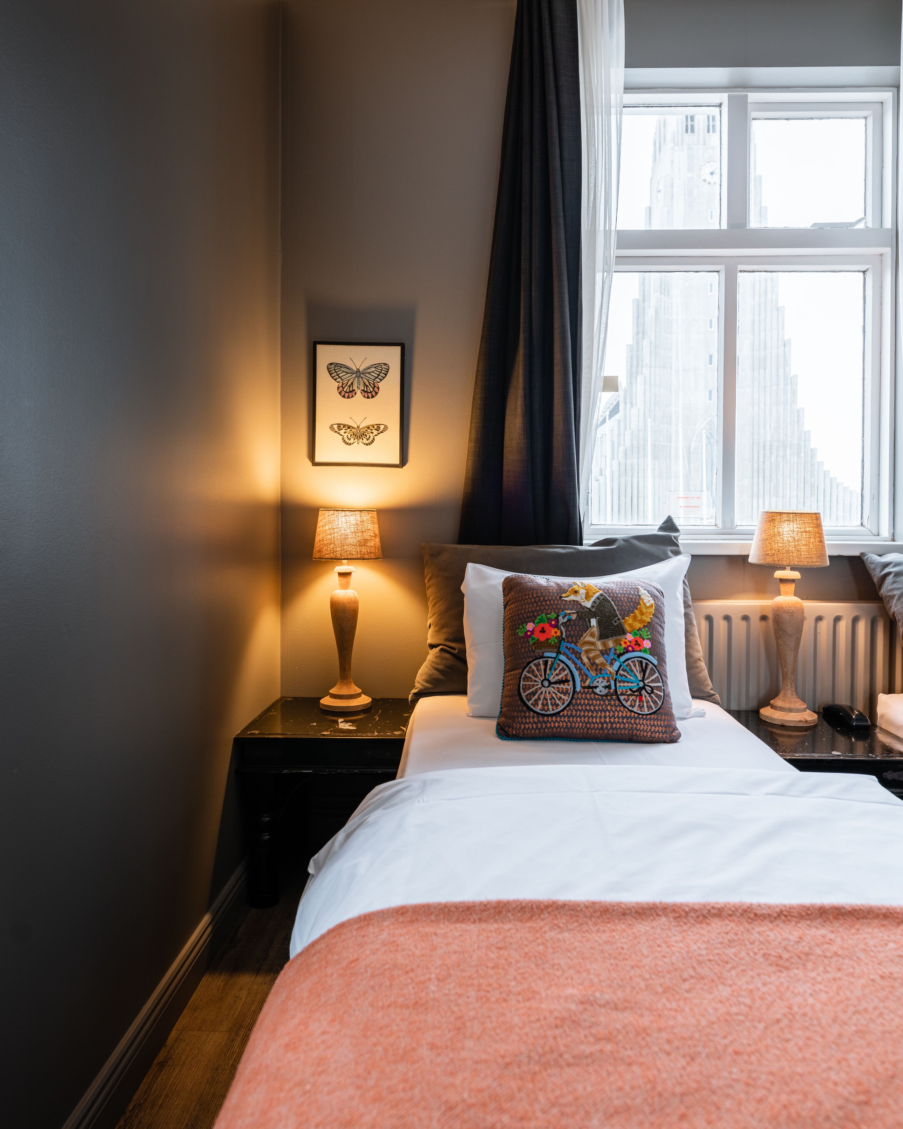 panoramic room with church view | 1 bedroom, hypo-allergenic bedding, blackout curtains, free wifi