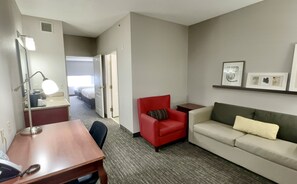 Suite, 1 Bedroom, Non Smoking | In-room safe, desk, blackout drapes, iron/ironing board