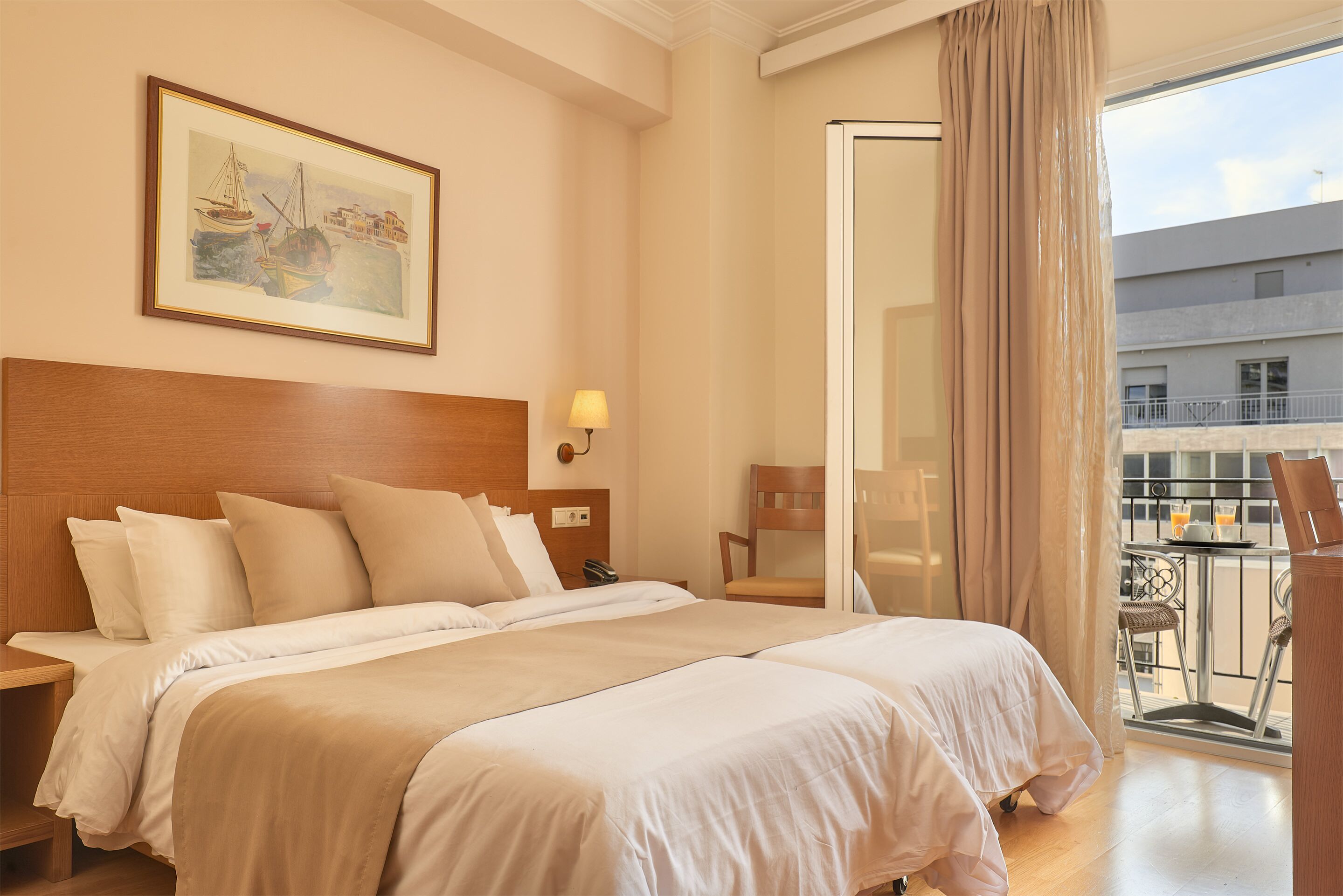 superior double or twin room | minibar, in-room safe, desk, laptop workspace