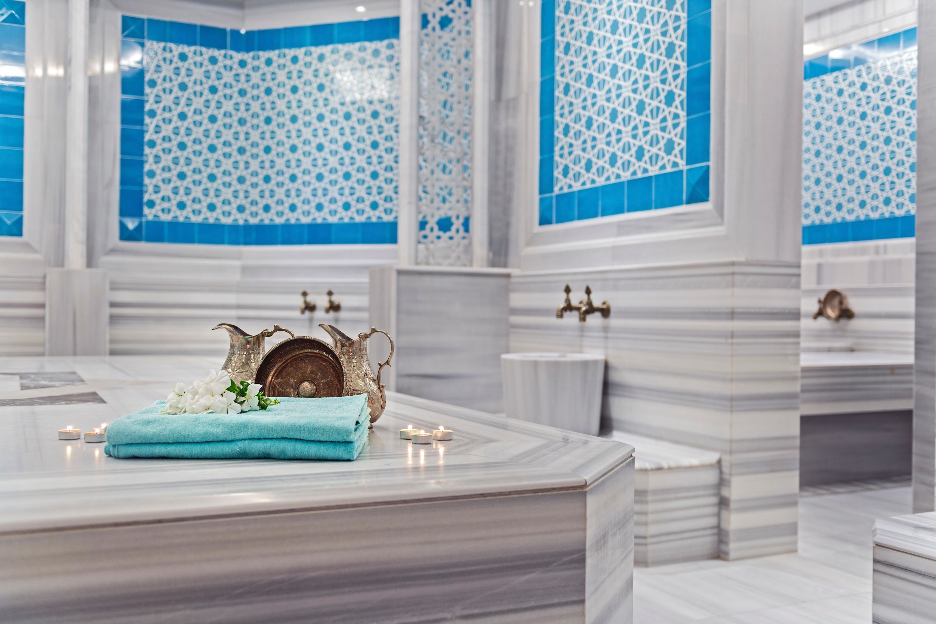 Sauna, Turkish bath, body treatments, facials, manicures and pedicures
