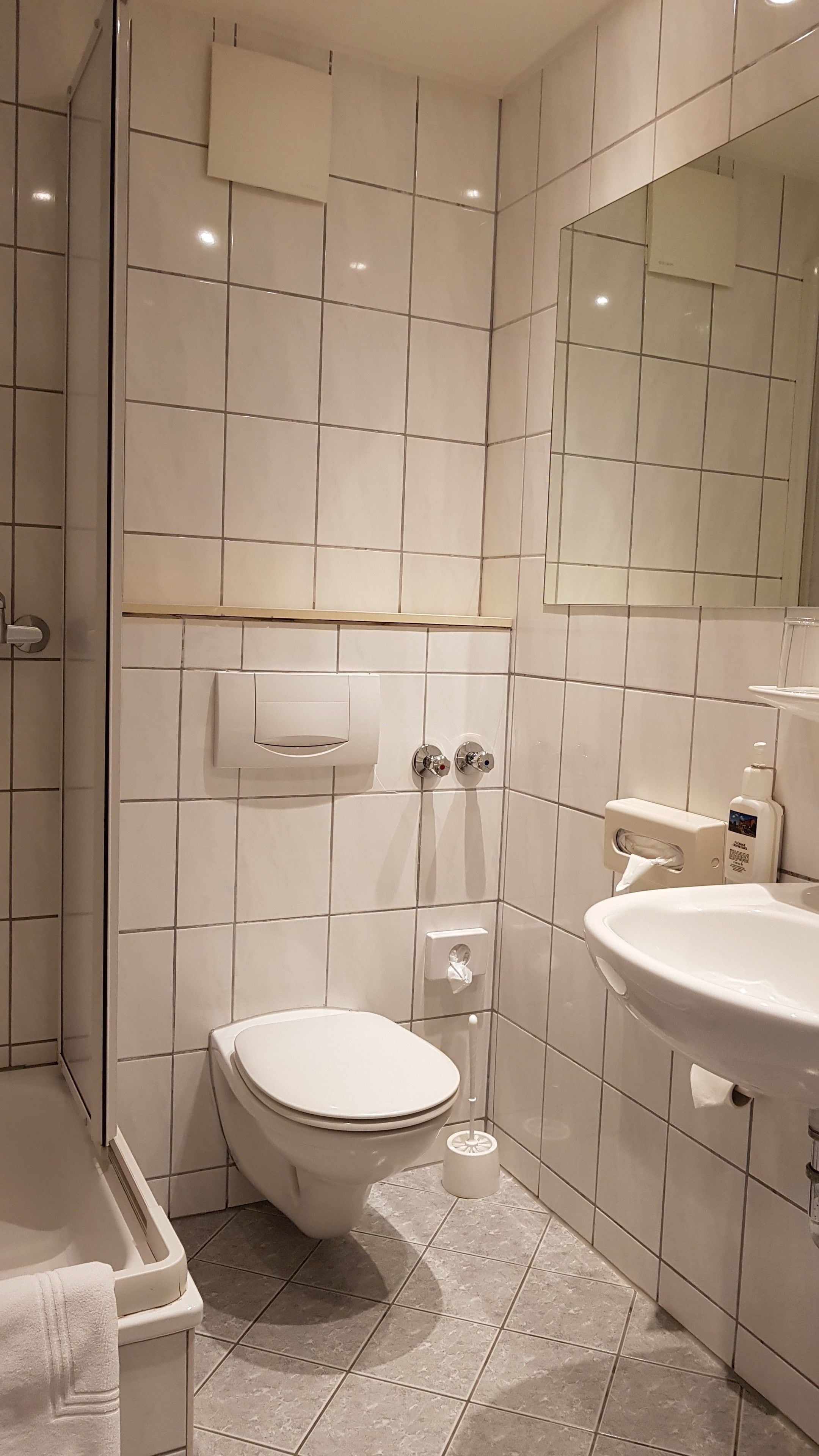 double or twin room | bathroom | shower, hair dryer, towels