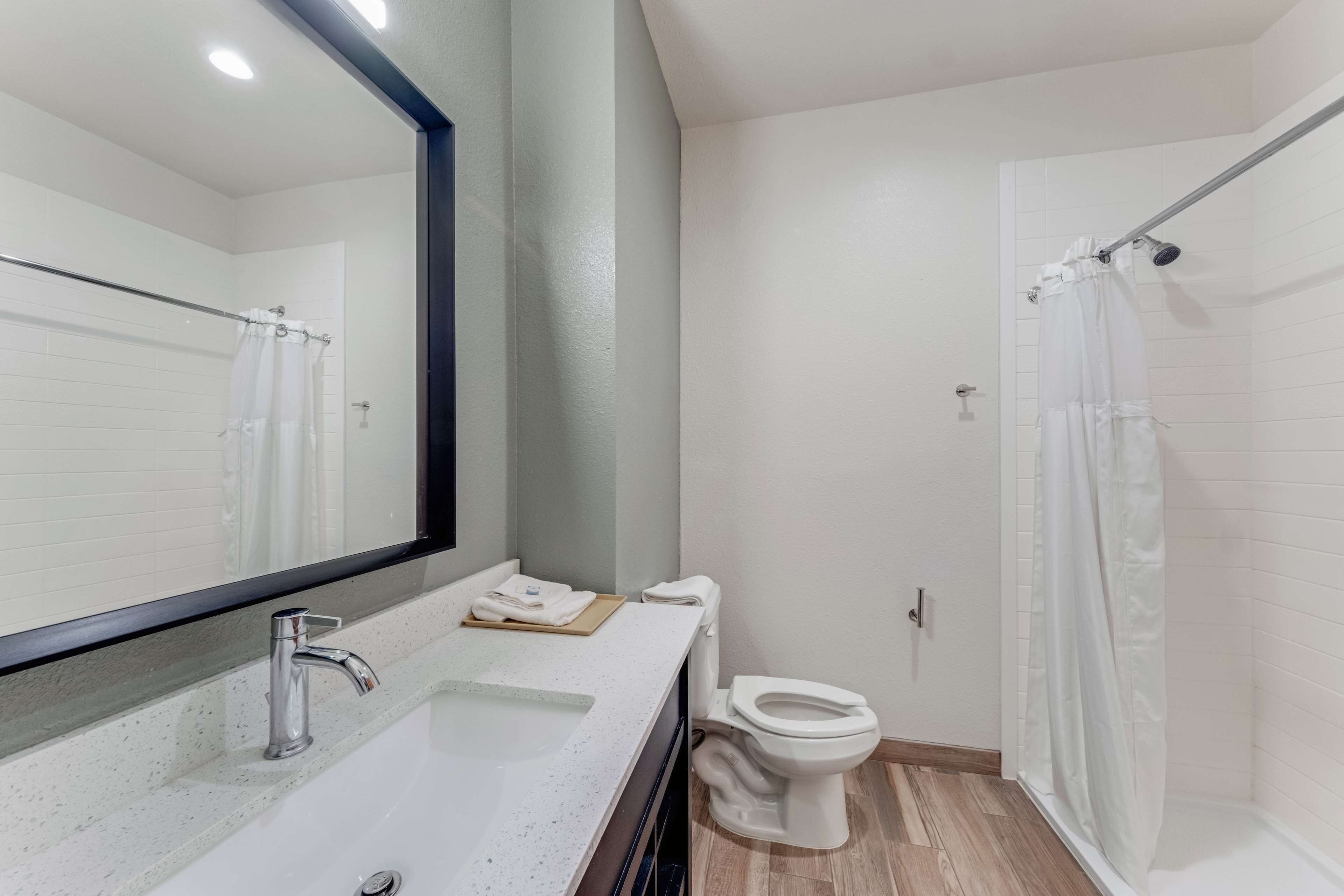 free toiletries, towels, soap, shampoo