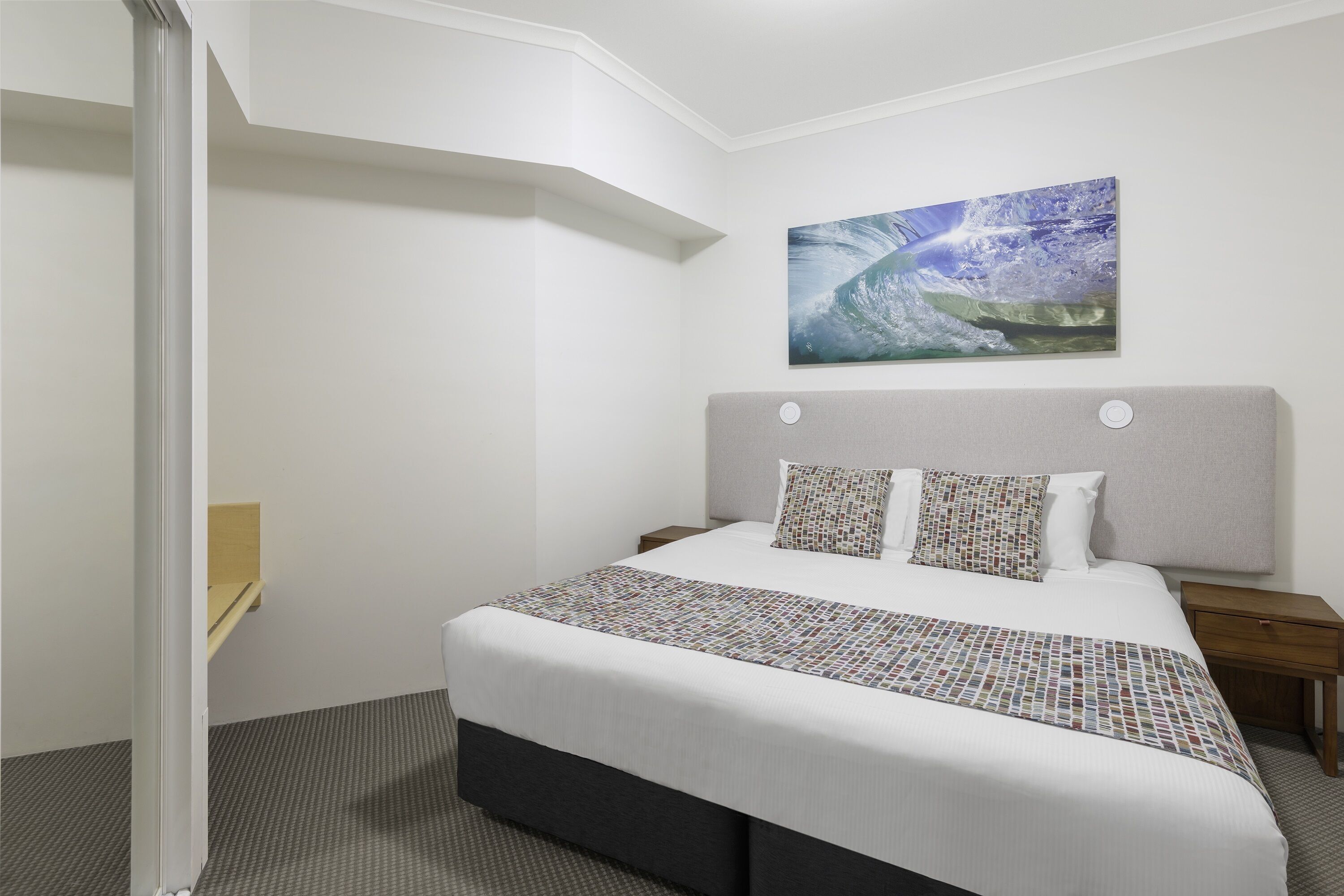 Individually decorated, individually furnished, iron/ironing board