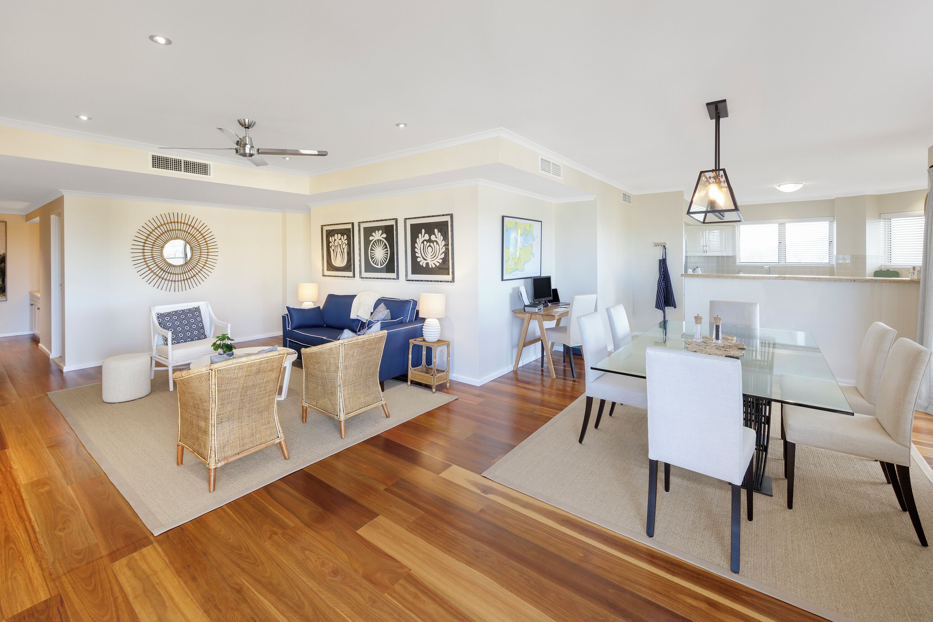 Three Bedroom Deluxe Bayview | Living area | 30-inch flat-screen TV with cable channels, TV
