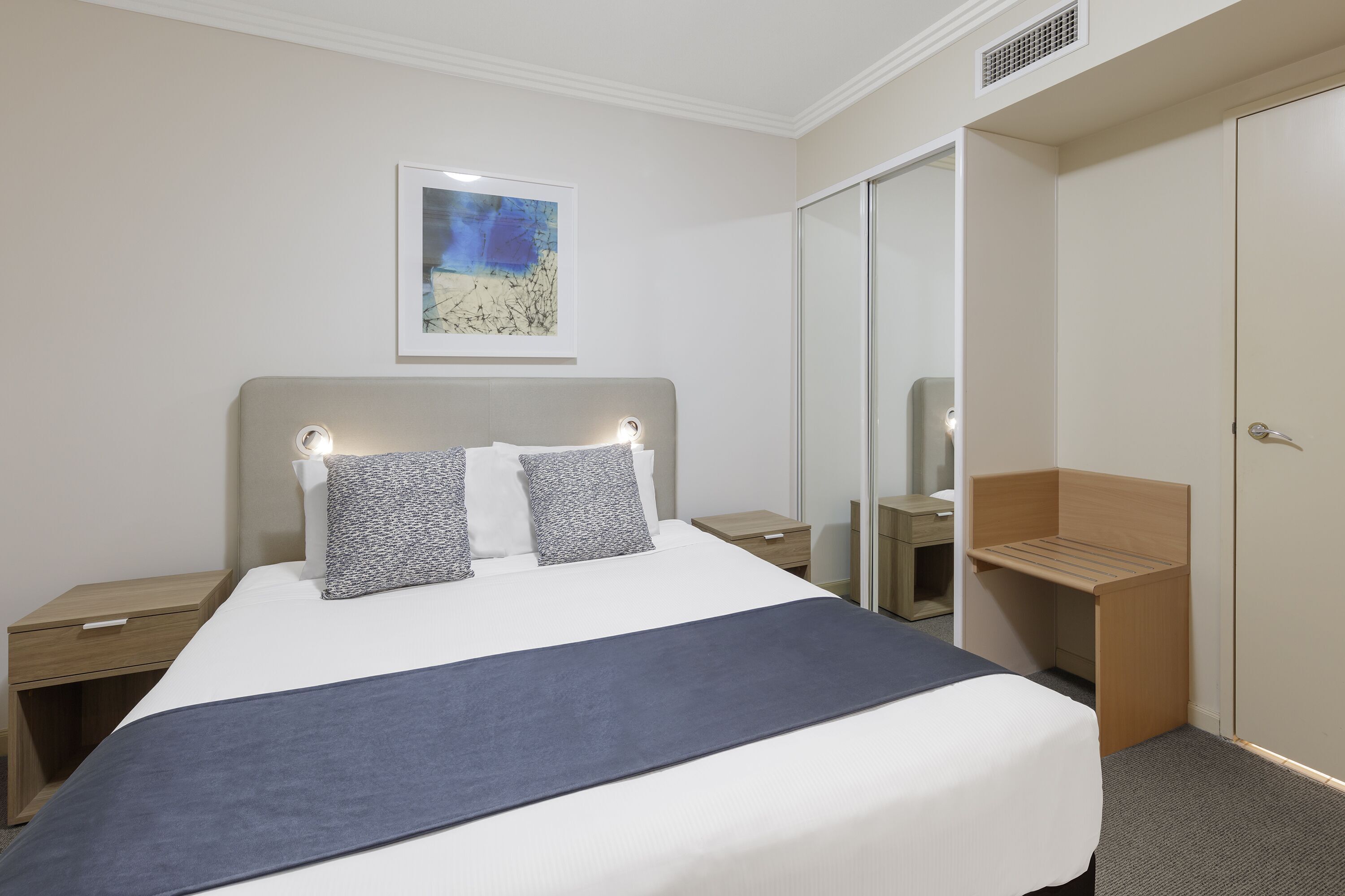 Individually decorated, individually furnished, iron/ironing board