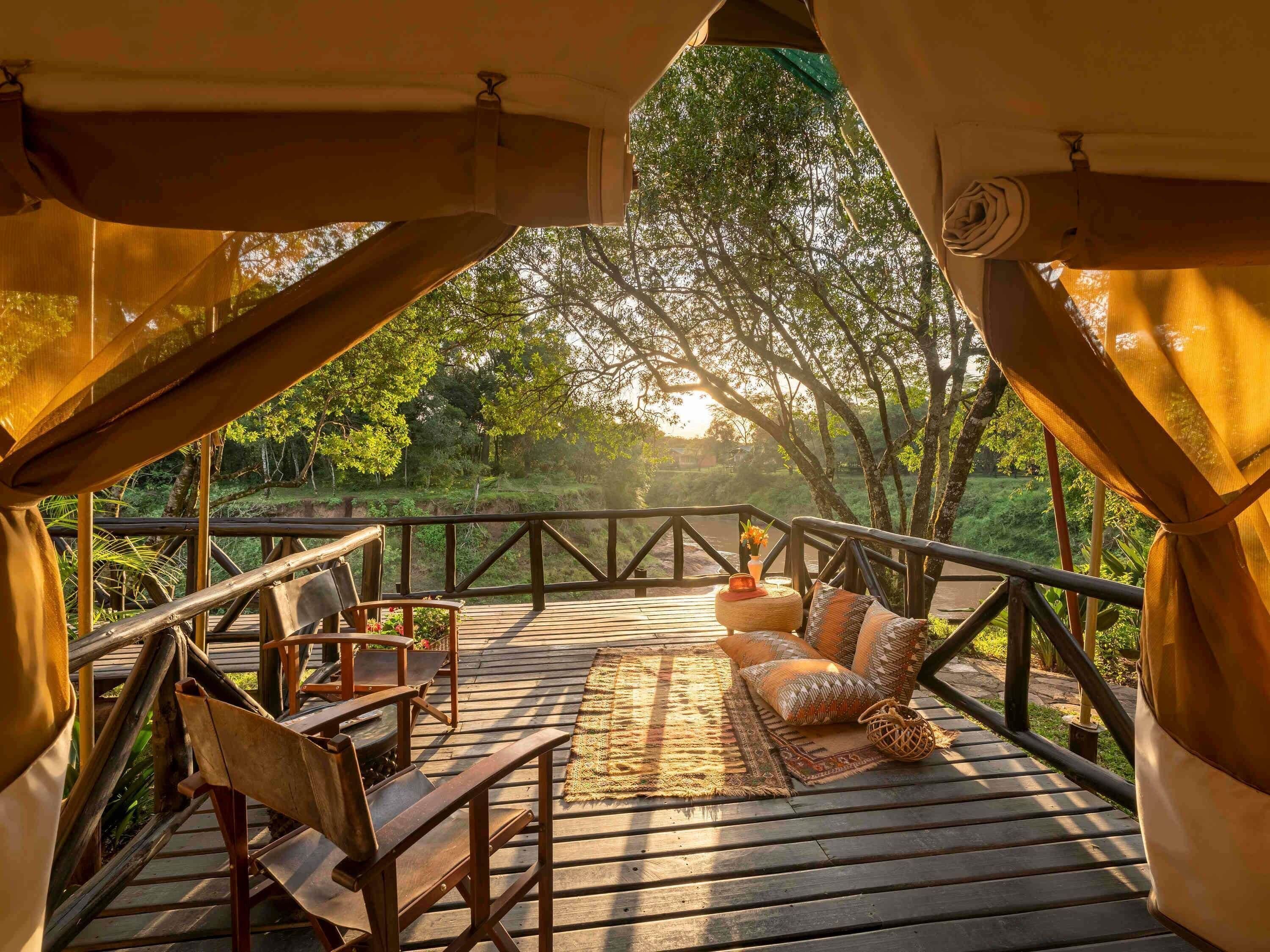 Tent, 2 Single Beds (Riverfront. Accessible) | Pillow-top beds, minibar, in-room safe, desk