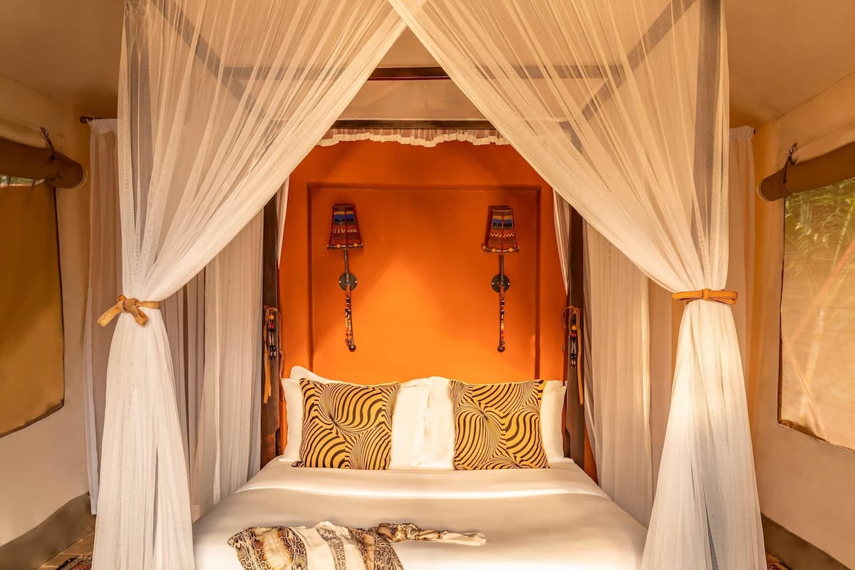 room, 1 queen bed (riverfront tent with queen bed) | pillow-top beds, minibar, in-room safe, desk