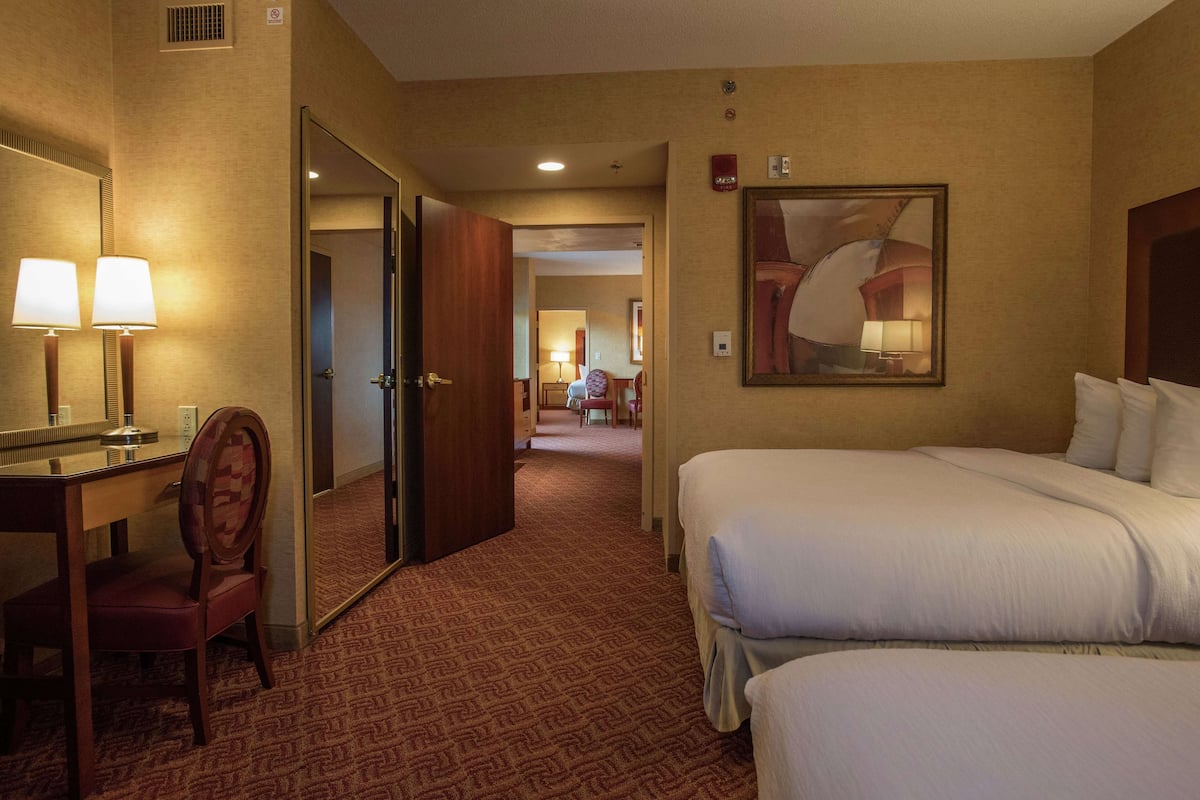 Suite, 2 Queen Beds, Accessible (Hearing) | 1 bedroom, premium bedding, pillowtop beds, in-room safe