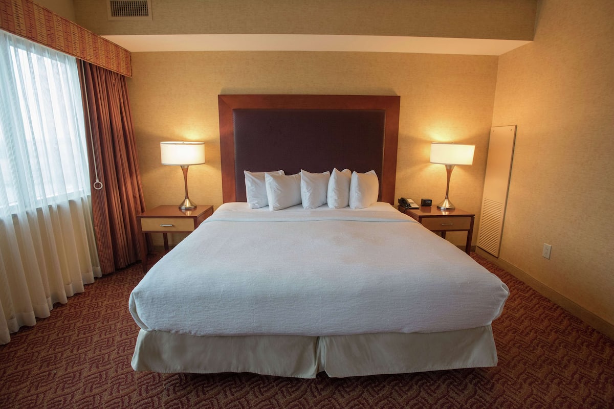 Suite, 1 King Bed, Accessible, Non Smoking (Hearing) | 1 bedroom, premium bedding, pillowtop beds, in-room safe