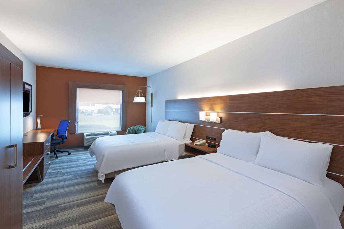 standard room, 2 queen beds | 1 bedroom, in-room safe, desk, iron/ironing board