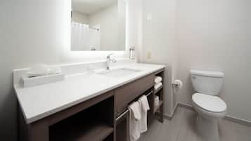 Free toiletries, hair dryer, towels