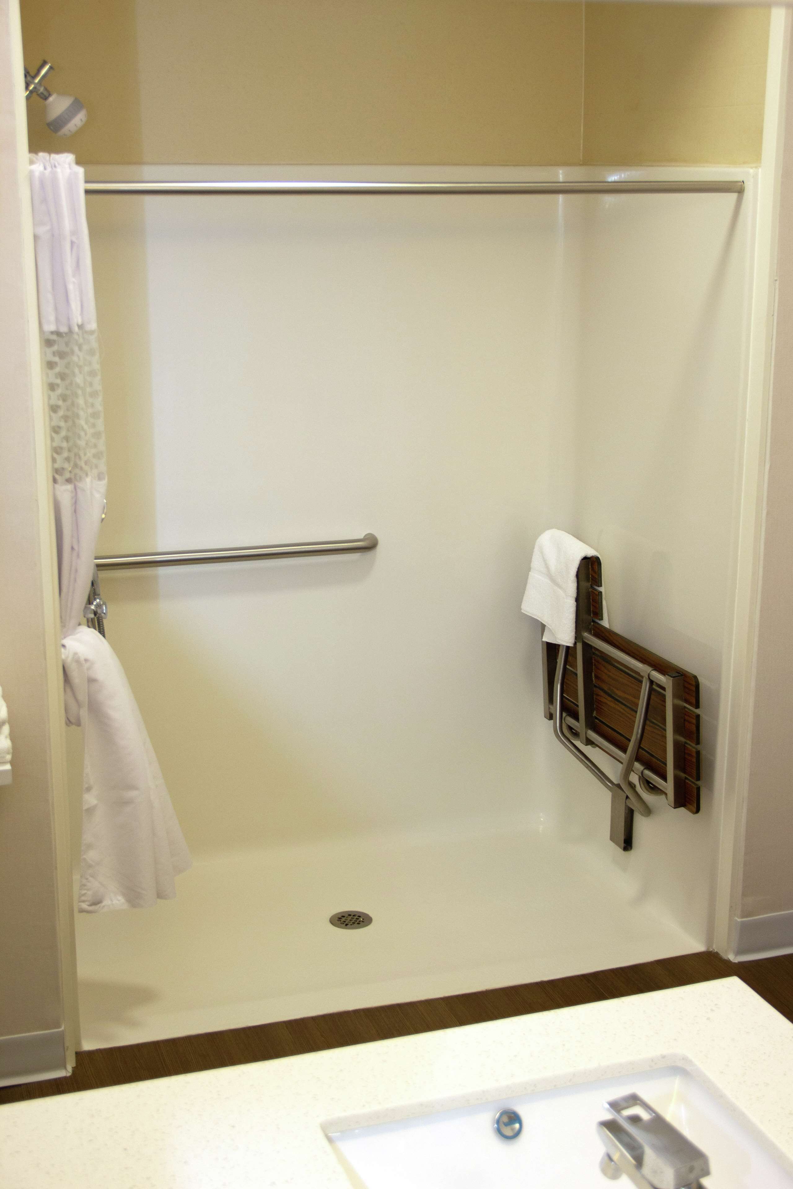 room, 1 king bed, accessible, non smoking | bathroom | hair dryer, towels