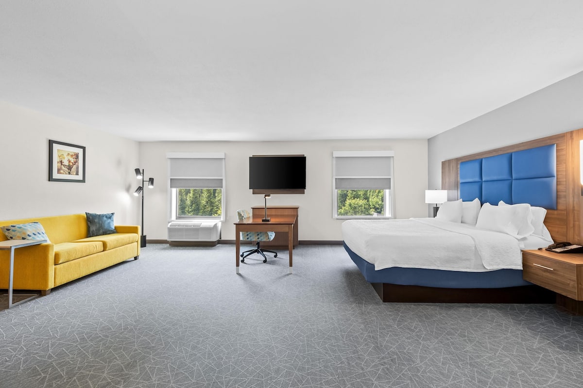Suite estudio, 1 cama King size | Cunas gratuitas, wifi gratis, despertador y ropa de cama