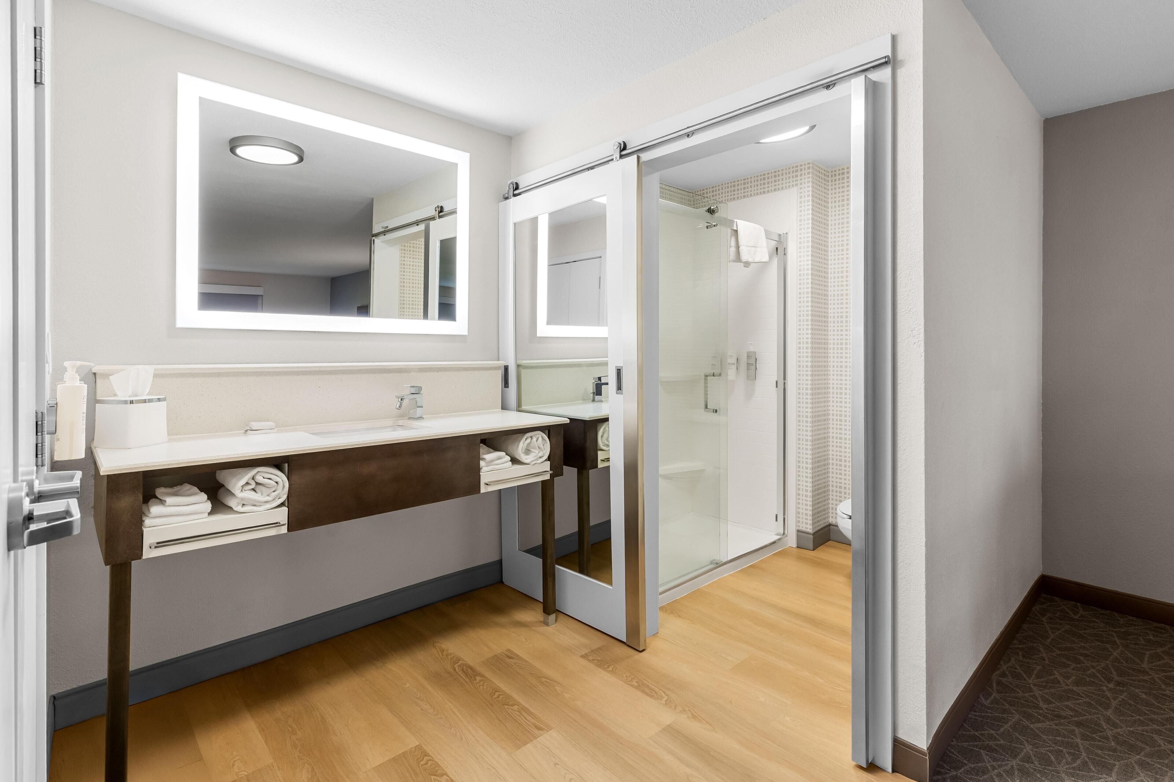 Studio Suite, 2 Queen Beds, Non Smoking | Bathroom shower