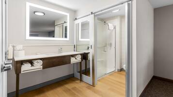 Studio Suite, 2 Queen Beds, Non Smoking | Bathroom shower