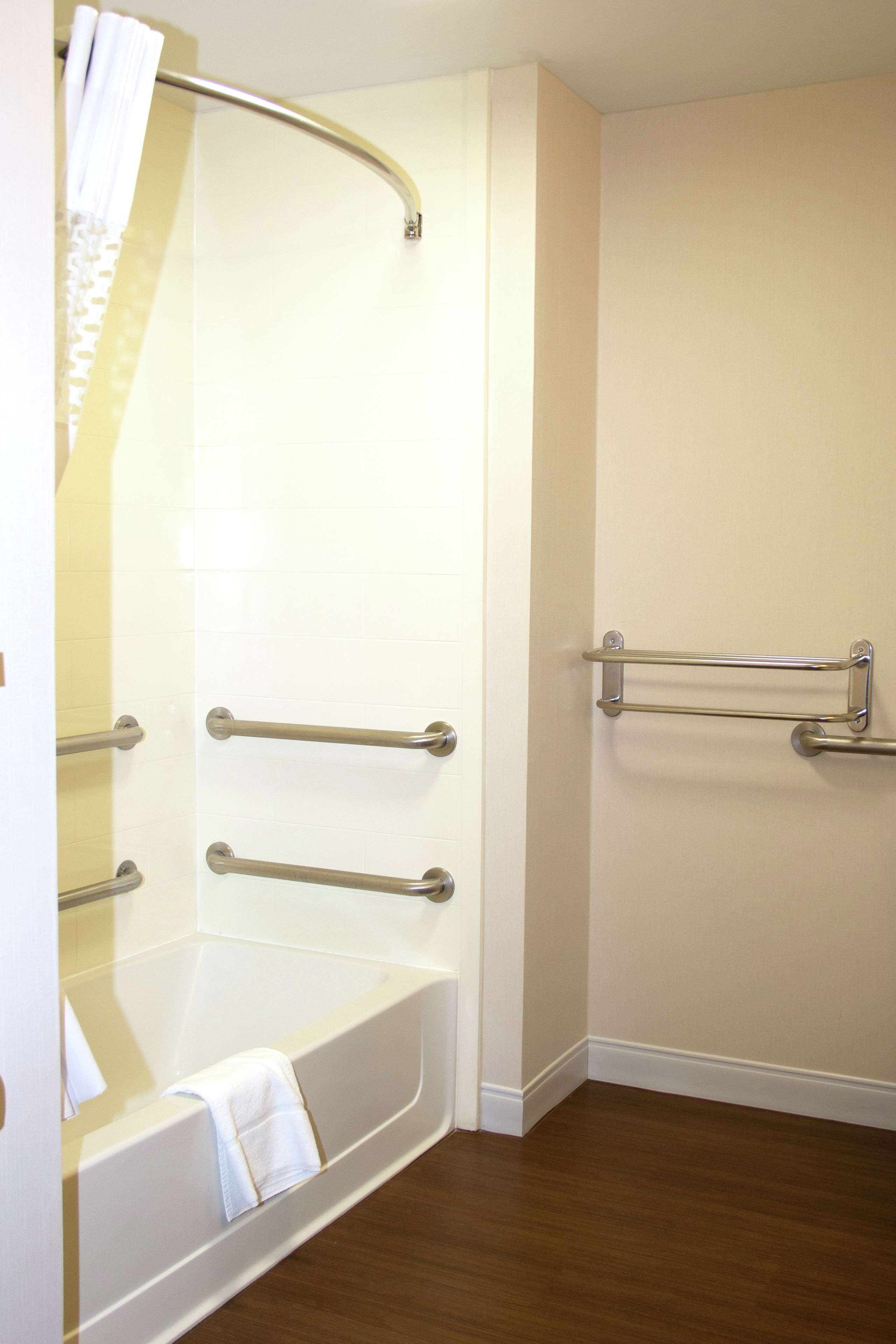 room, 2 queen beds, accessible, non smoking | bathroom | hair dryer, towels