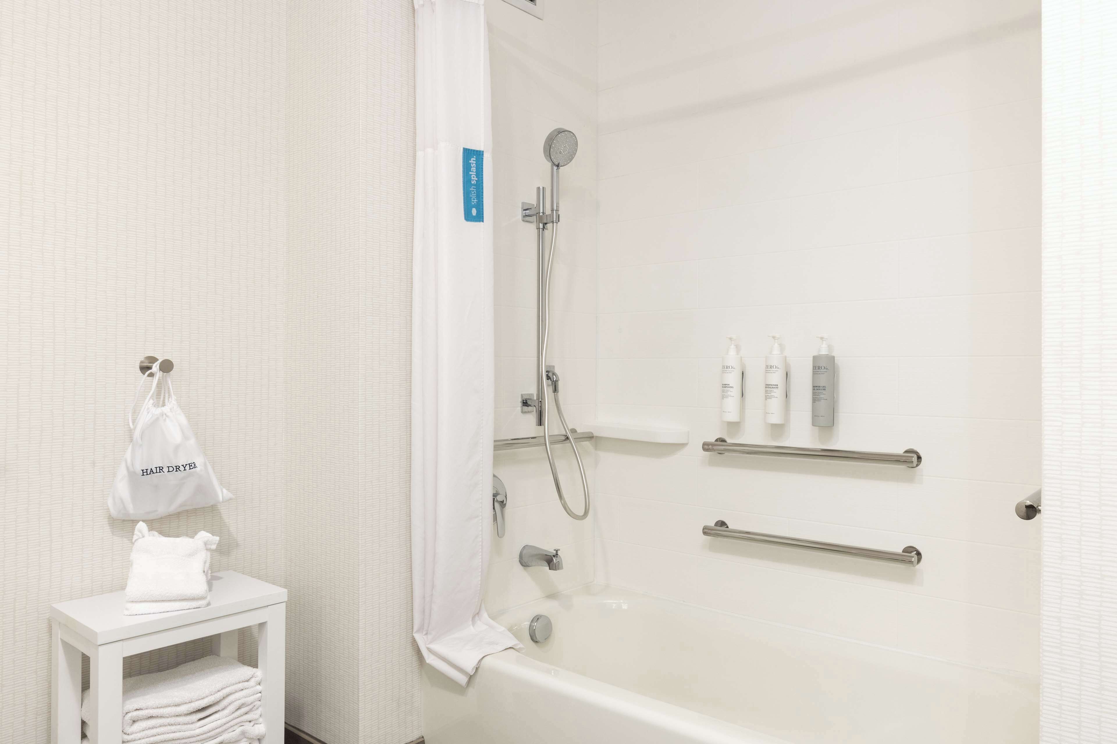 room, 2 queen beds, accessible, non smoking | bathroom shower