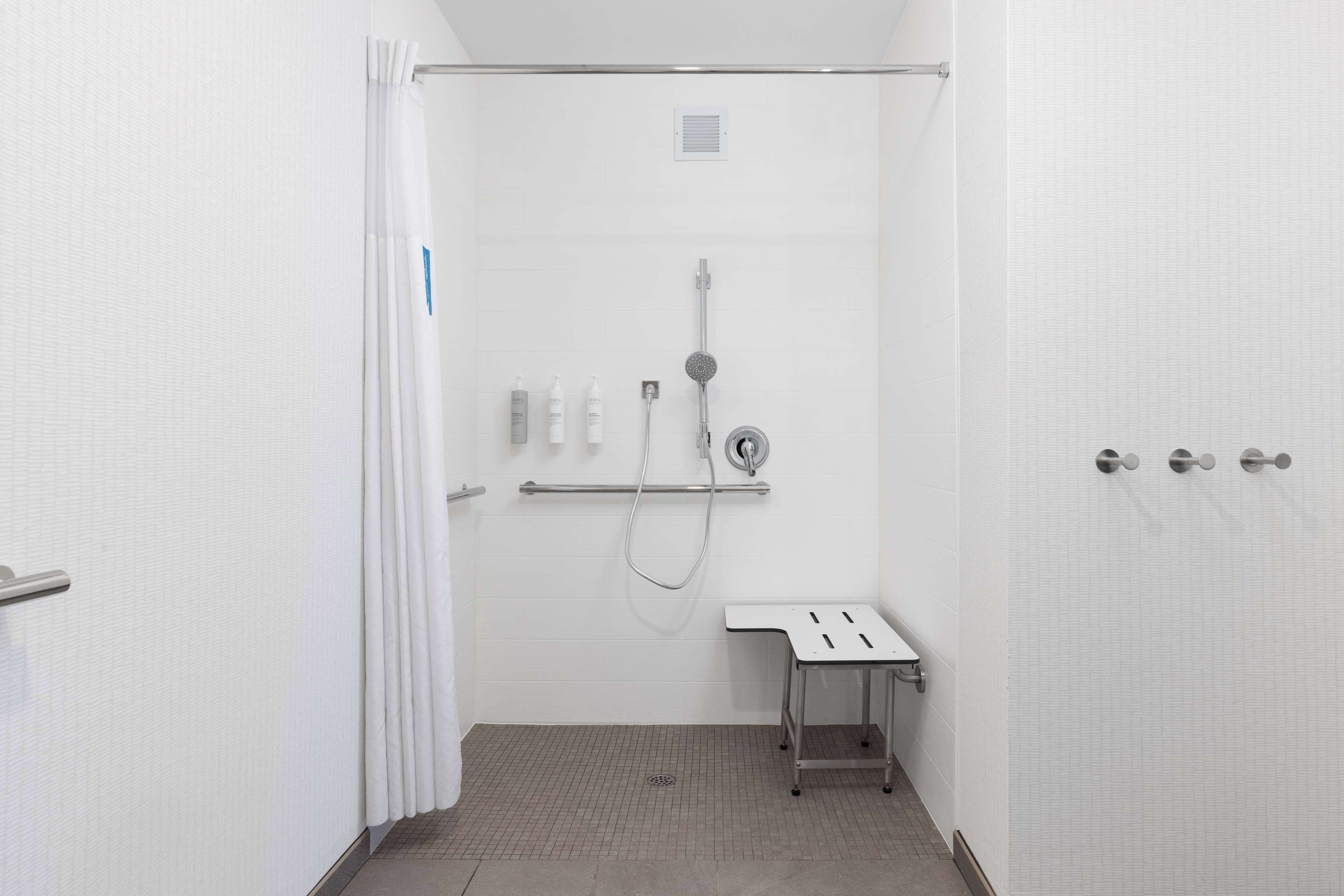 studio, 2 queen beds, accessible, non smoking | bathroom shower