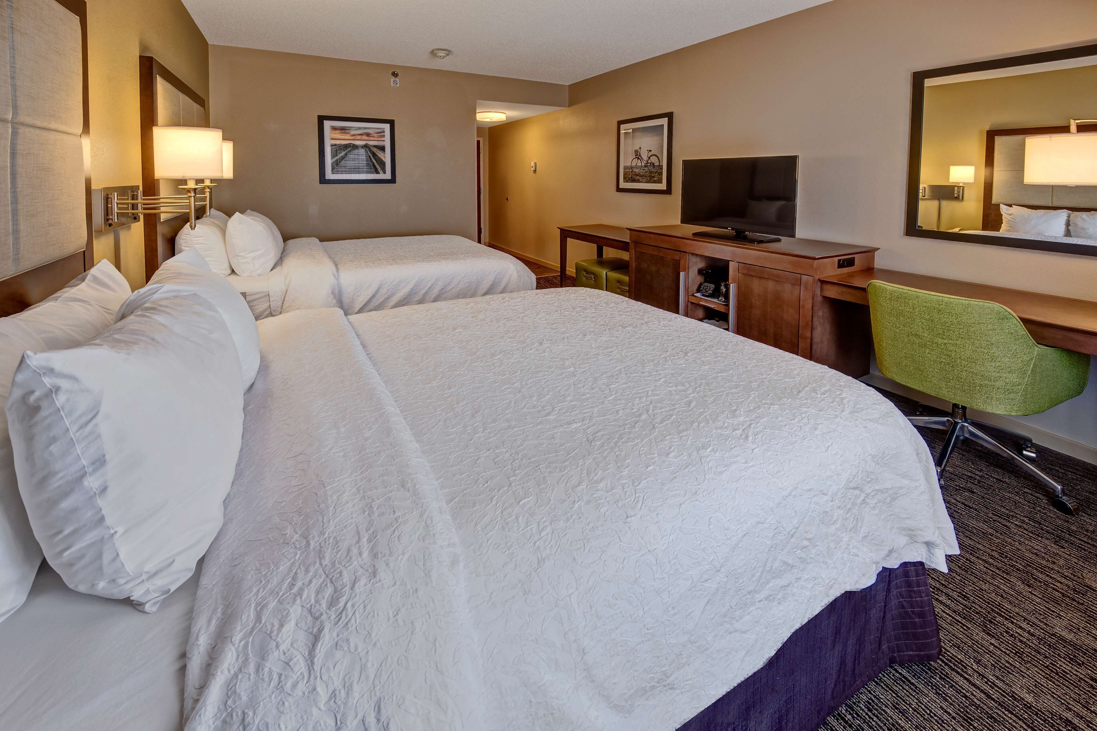 standard two queens | in-room safe, desk, blackout curtains, iron/ironing board