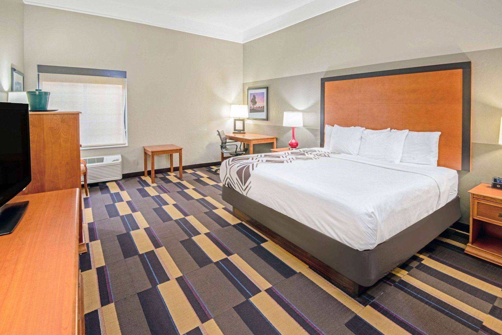 Premium bedding, desk, blackout drapes, iron/ironing board