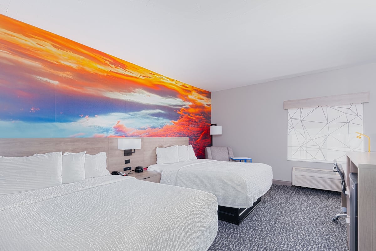 room, 2 queen beds, non smoking | premium bedding, desk, blackout curtains, iron/ironing board