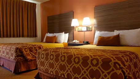 Standard Room, 2 Queen Beds | Desk, laptop workspace, blackout drapes, free WiFi