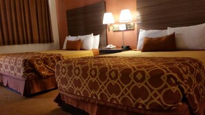 Desk, laptop workspace, blackout drapes, free WiFi