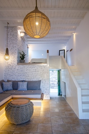 Executive Room, Private Pool | Living area - Levantes Ios Boutique Hotel (Ios)