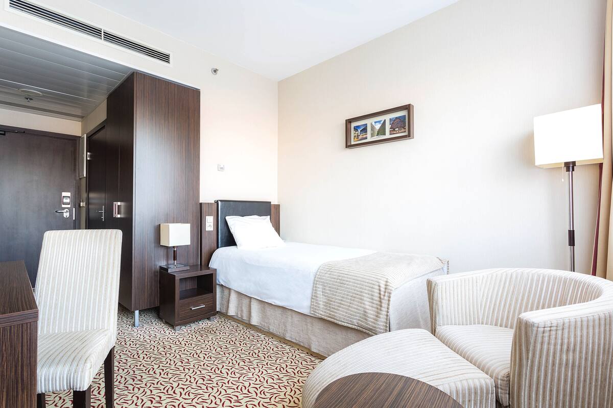 Single Room | In-room safe, desk, iron/ironing board (on request), WiFi (free)