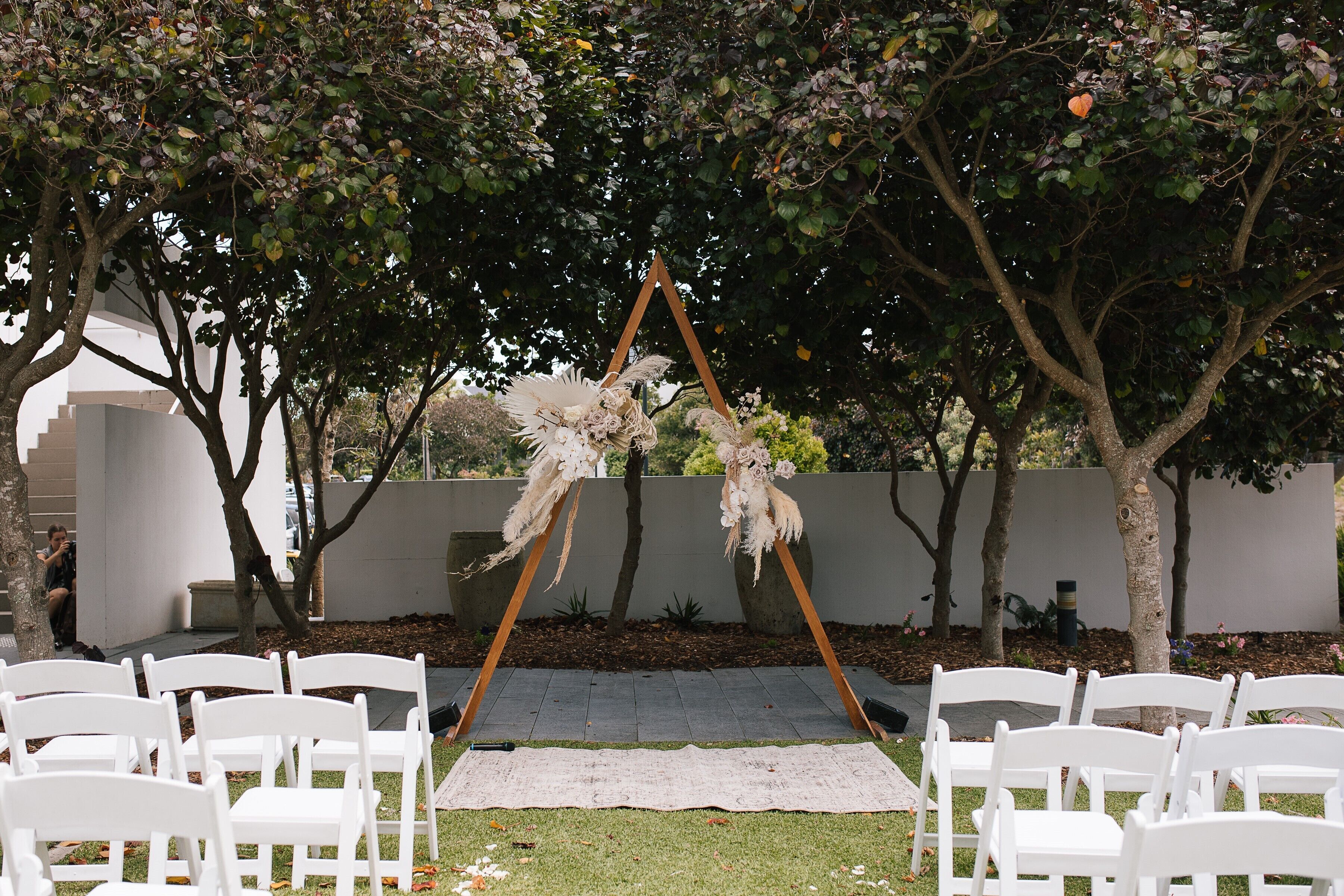 outdoor wedding area