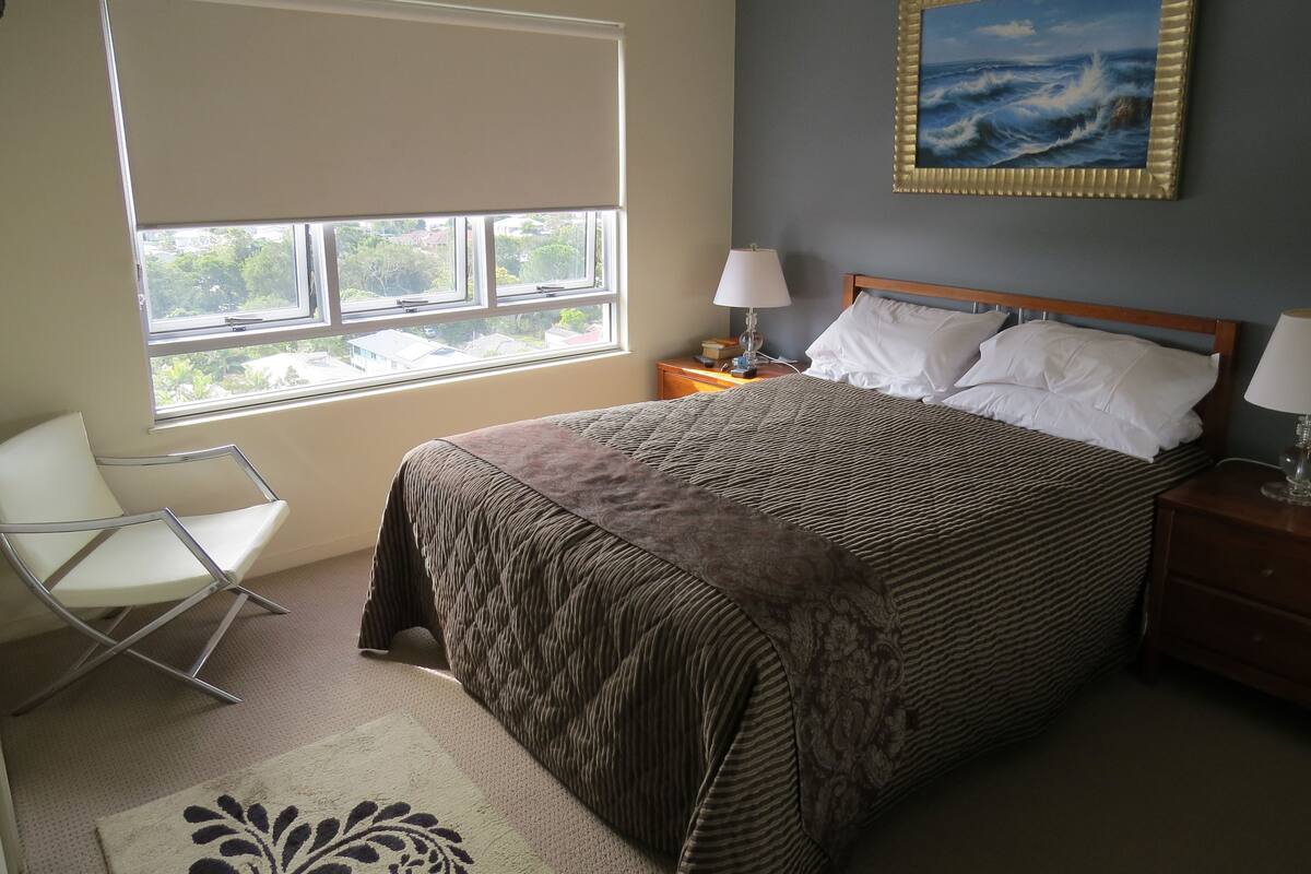 2 Bedroom Partial View  | Desk, blackout drapes, soundproofing, iron/ironing board