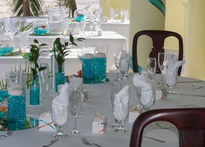Outdoor wedding area