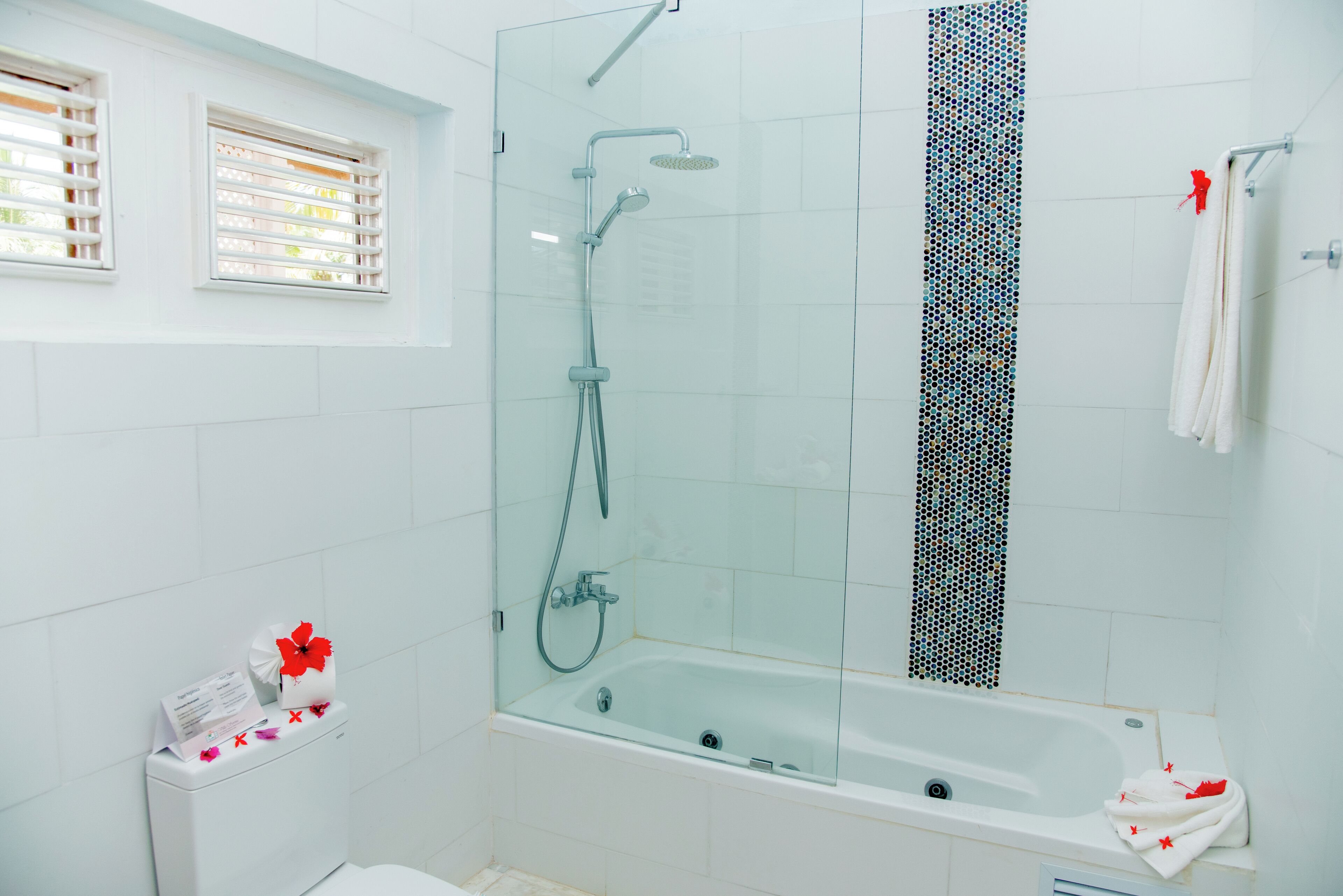 deluxe room, ocean view | bathroom | free toiletries, hair dryer, towels