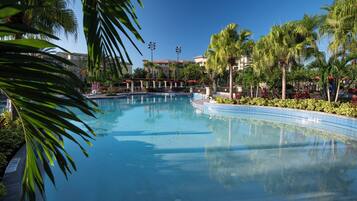 4 outdoor pools, pool cabanas (surcharge), pool loungers