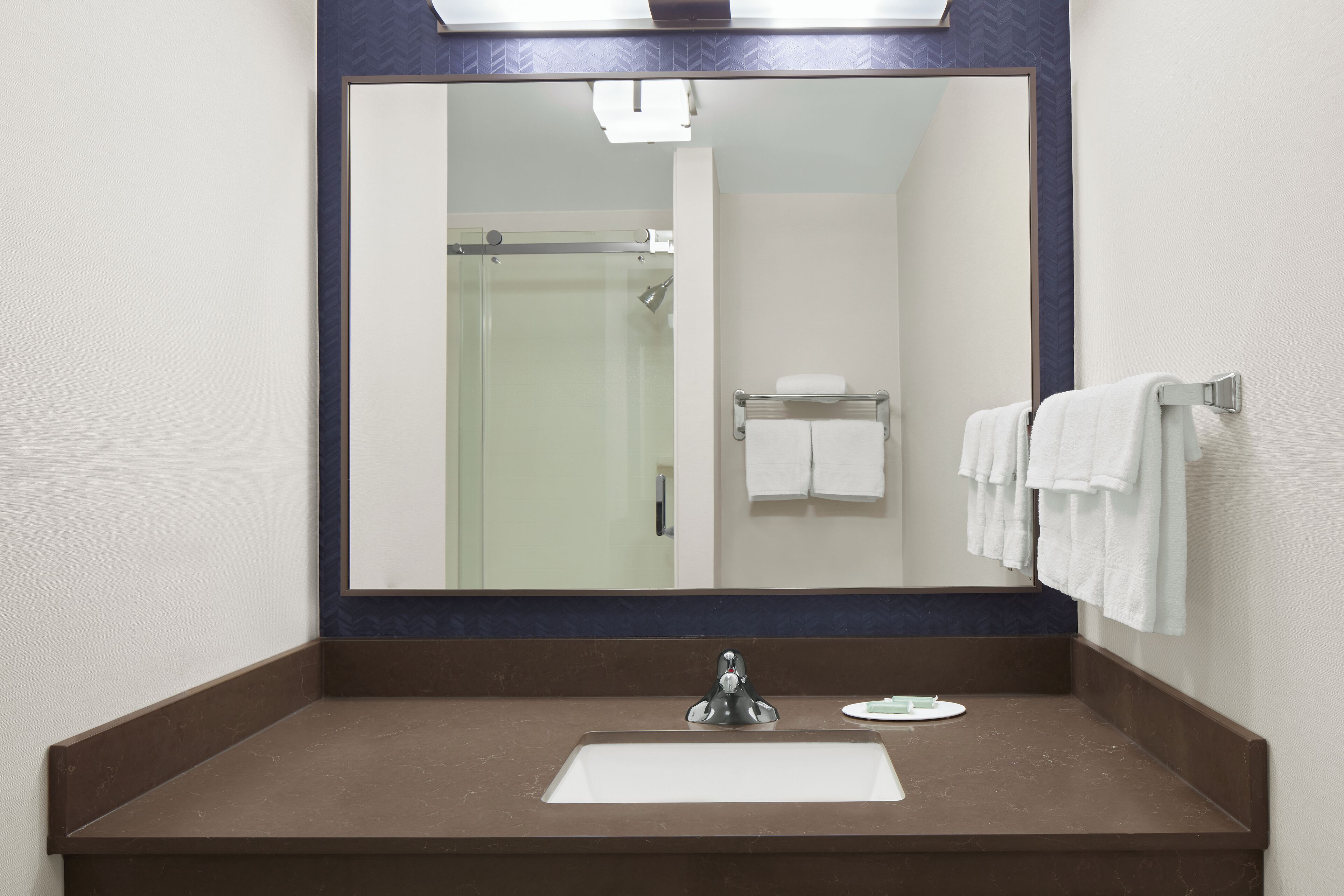 combined shower/bathtub, hydromassage showerhead, designer toiletries