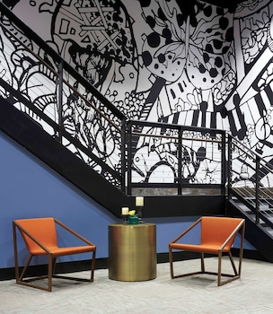 Hotel entrance and lobby at Andaz San Diego, by Hyatt